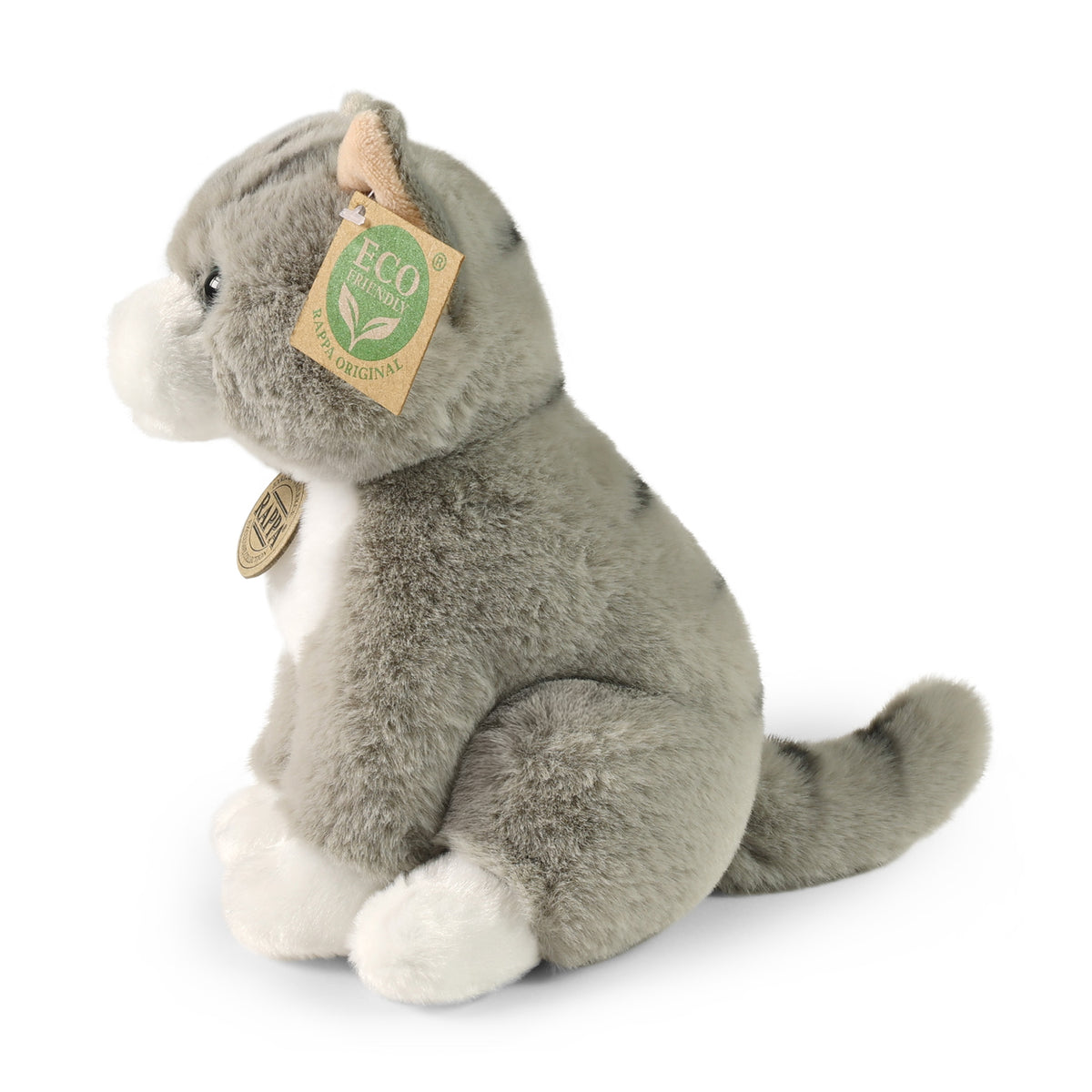 Grey Plush Cat 23 cm