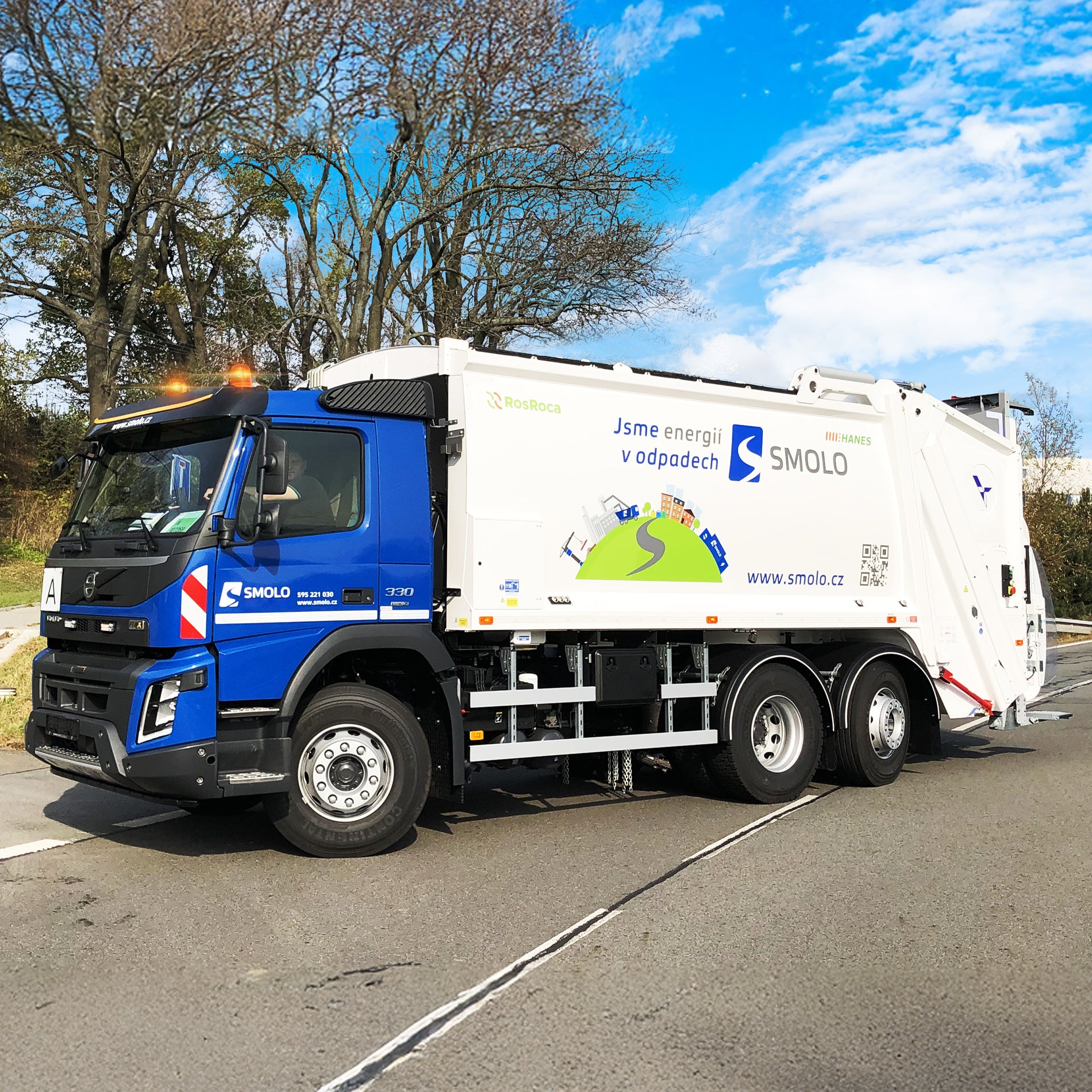 SMOLO metal garbage truck 15 cm