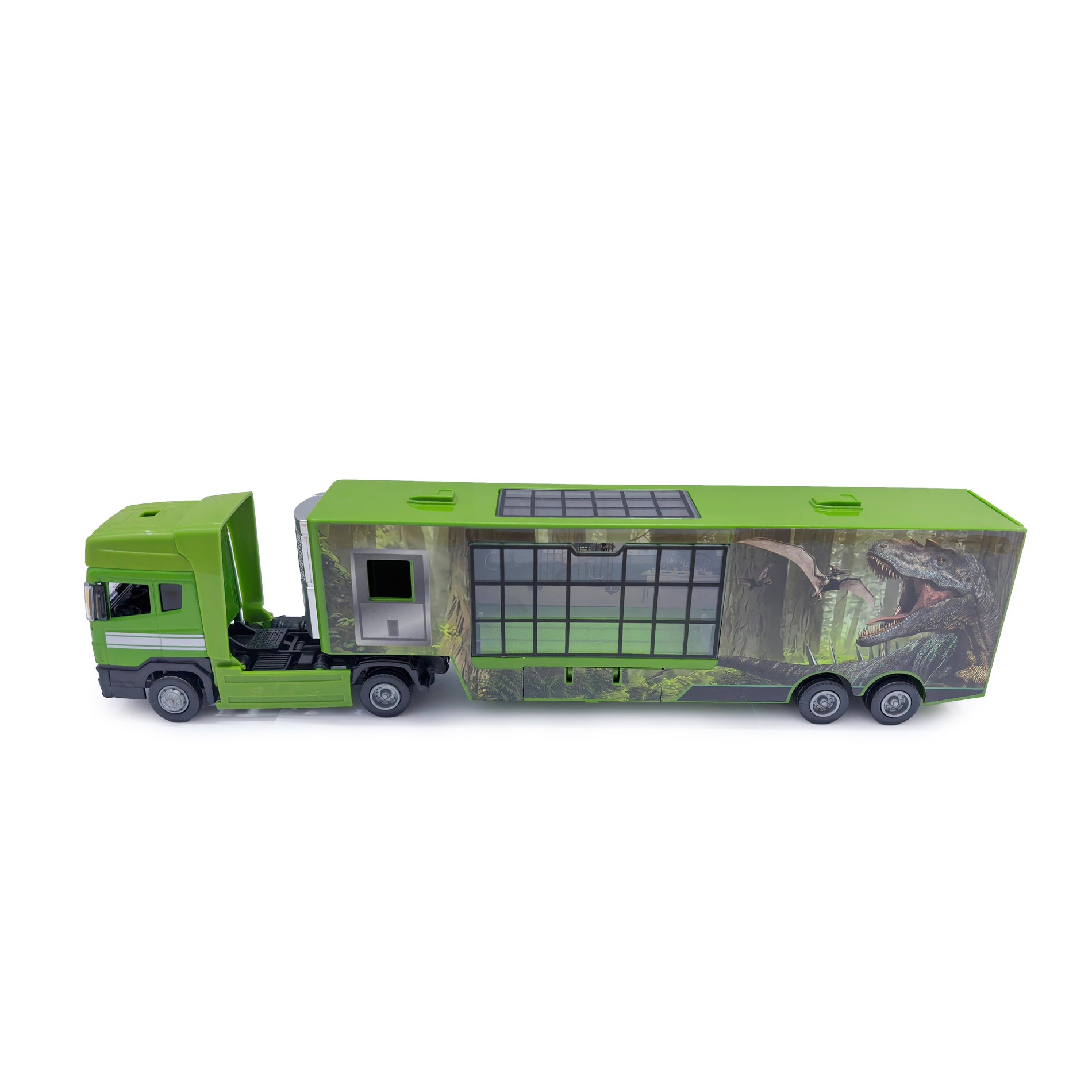 Dinosaur toy truck, metal and plastic 32 cm