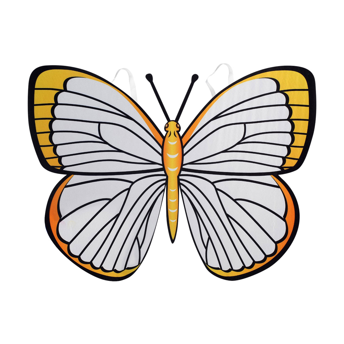 Yellow butterfly wings to colour with markers