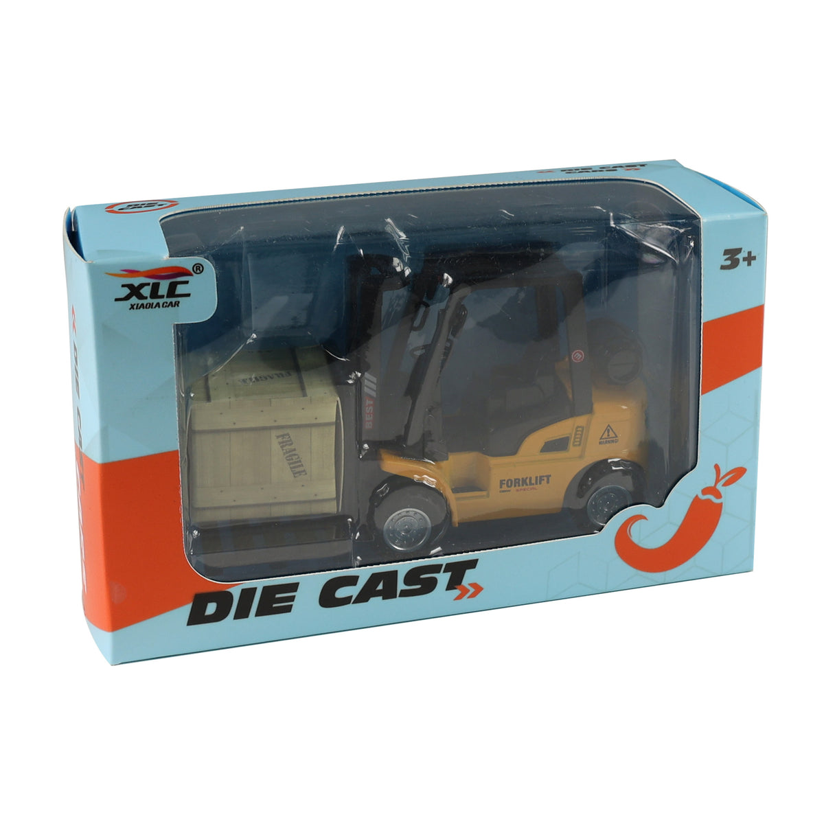 Metal and plastic forklift truck 13 cm