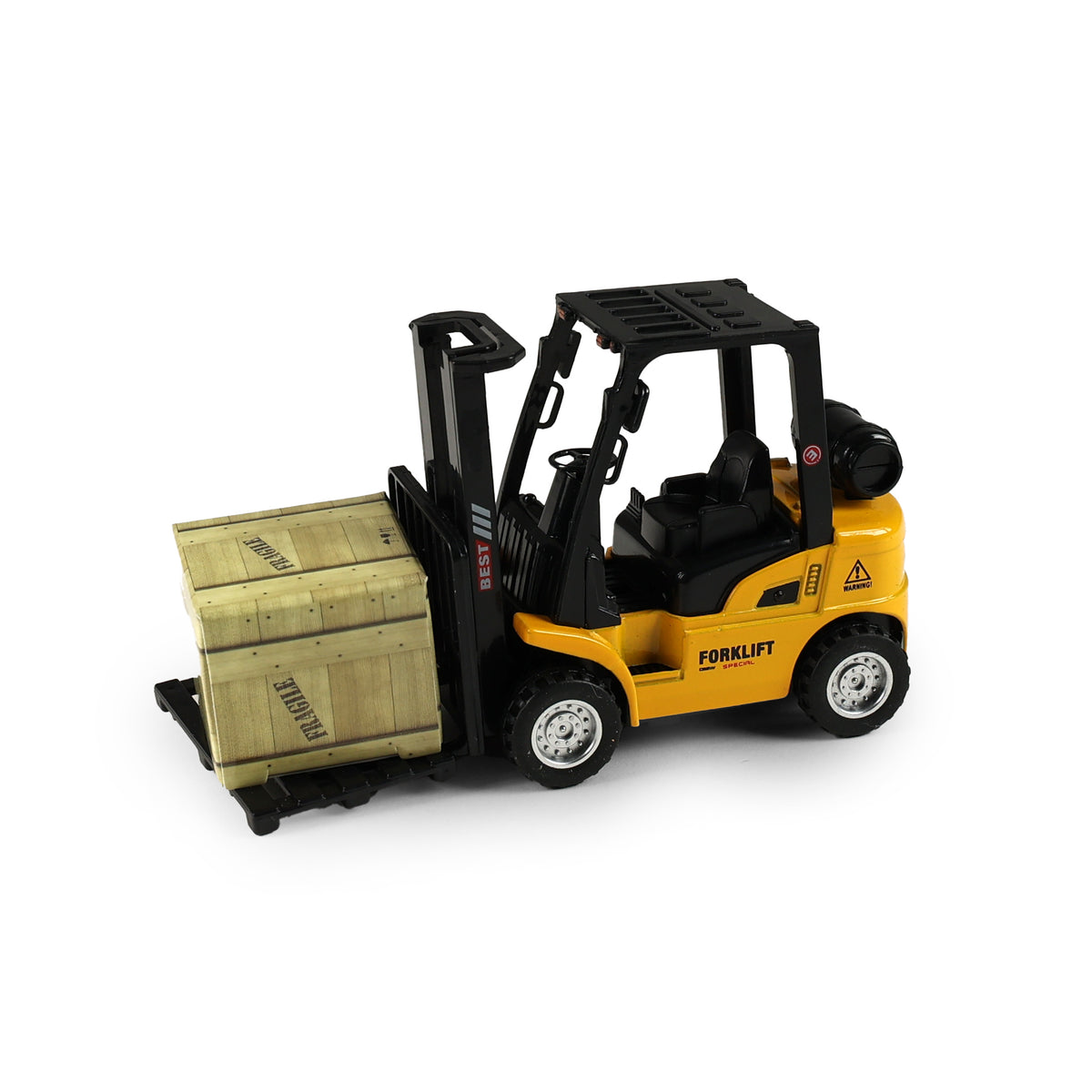 Metal and plastic forklift truck 13 cm