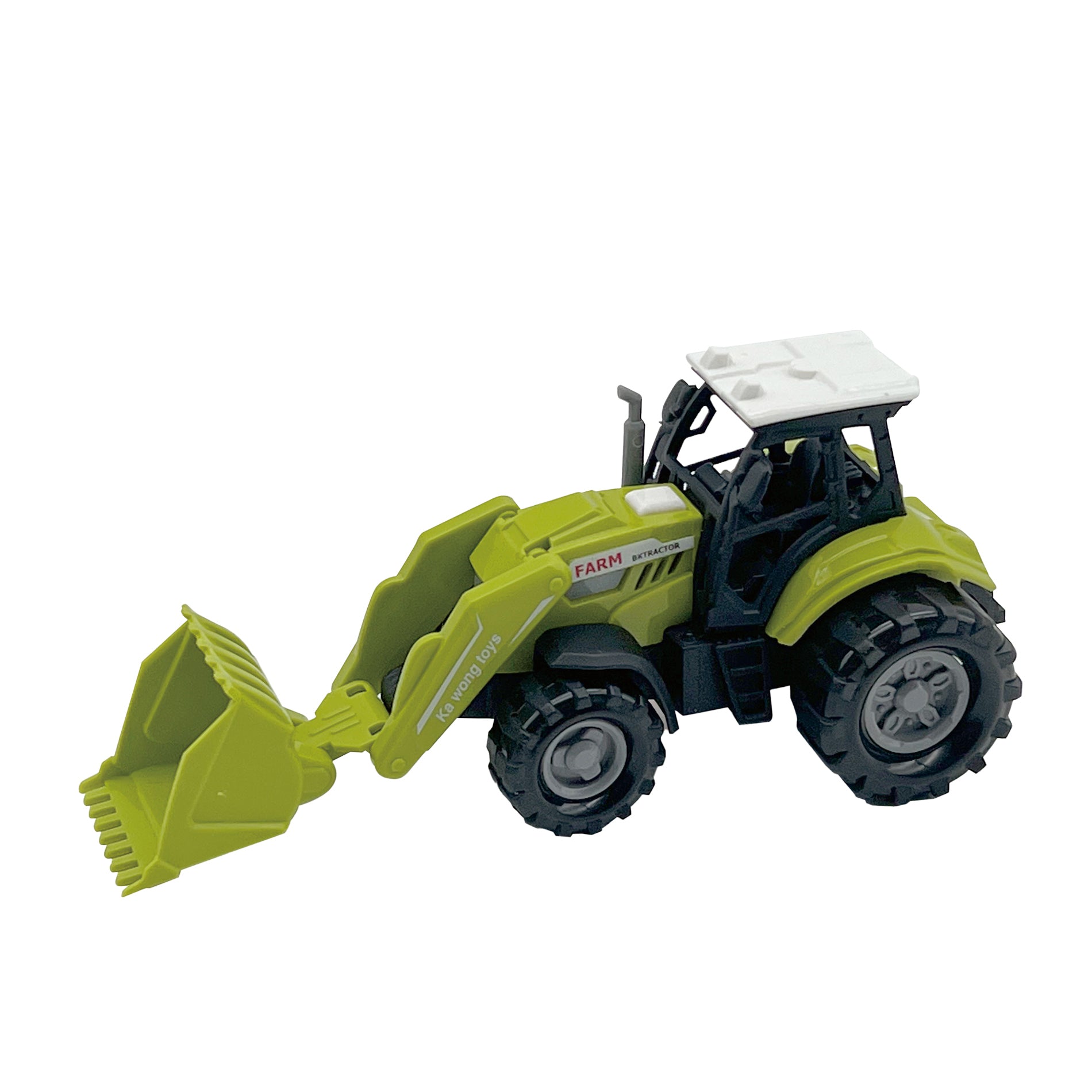 Toy tractor with trailers, lights and sounds