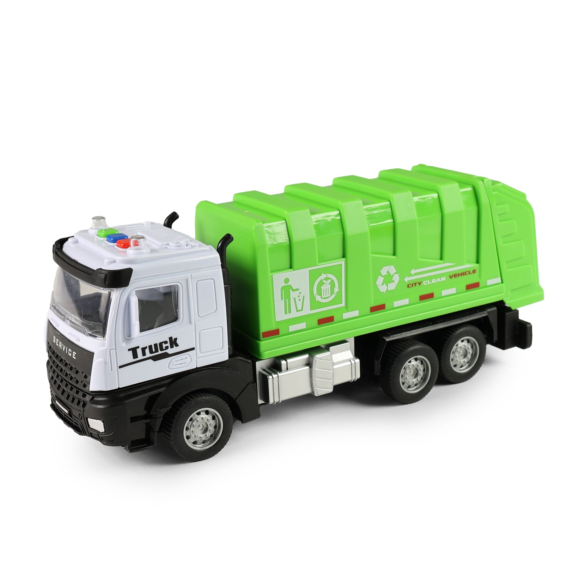Garbage truck with lights and sounds