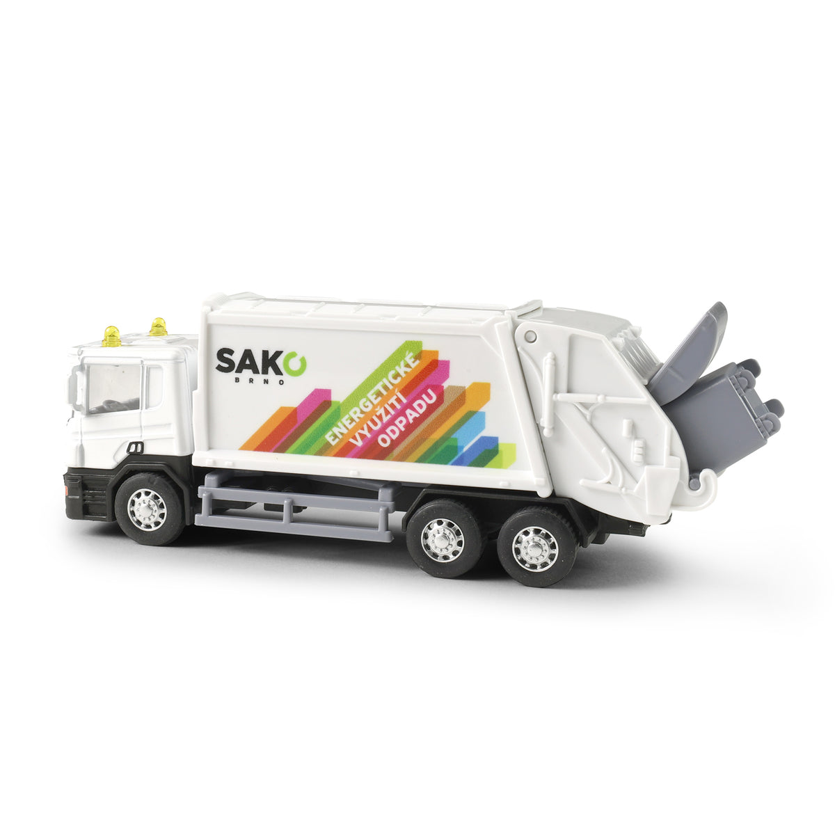 Metal garbage truck SAKO Brno 15 cm / Popelářské auto SAKO
