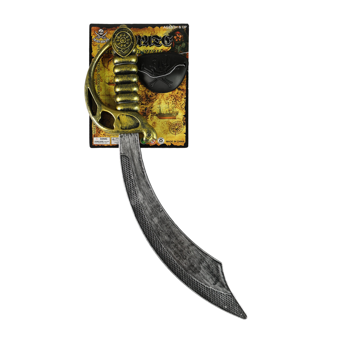 Pirate sword with eye patch 46 cm