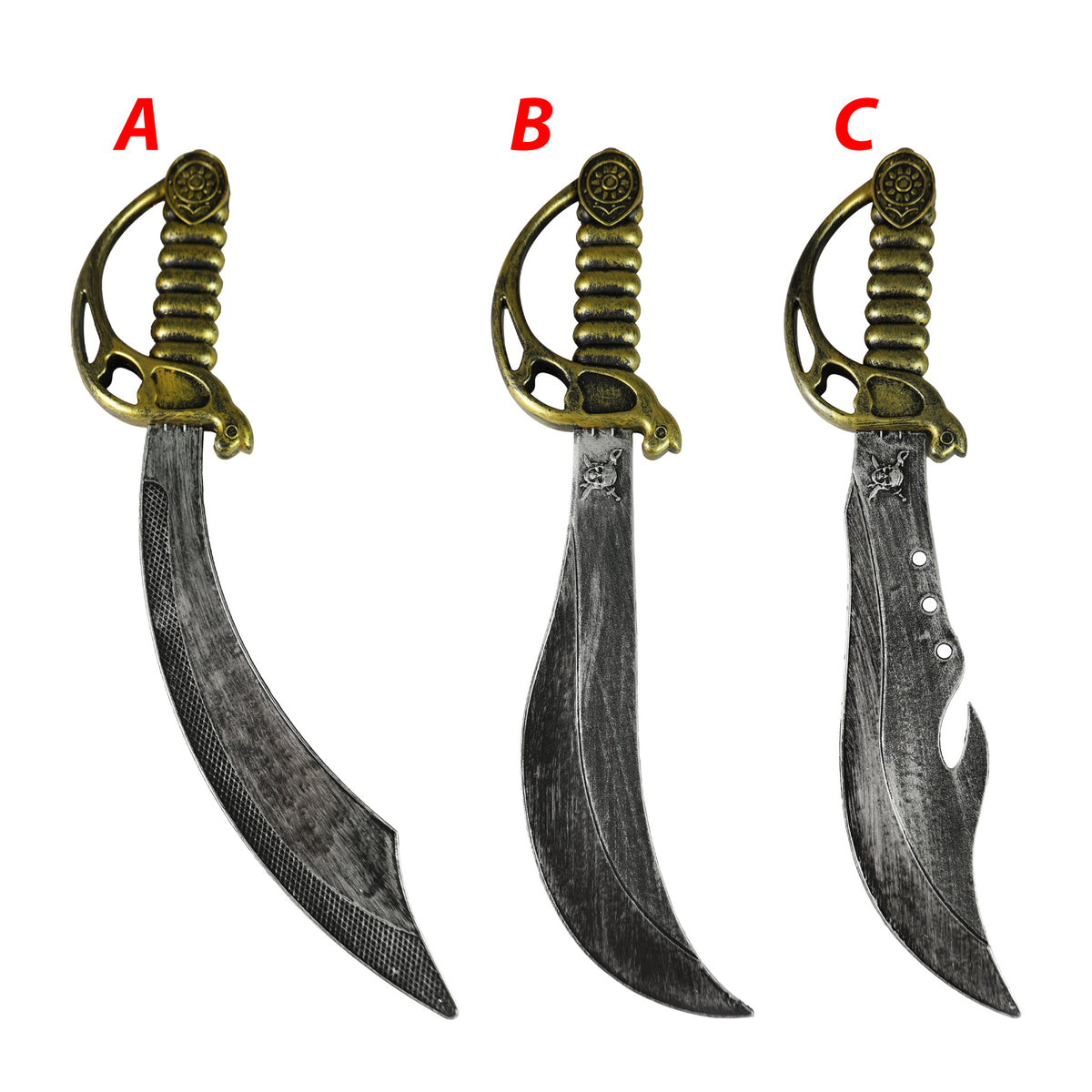 Pirate sword with eye patch 46 cm