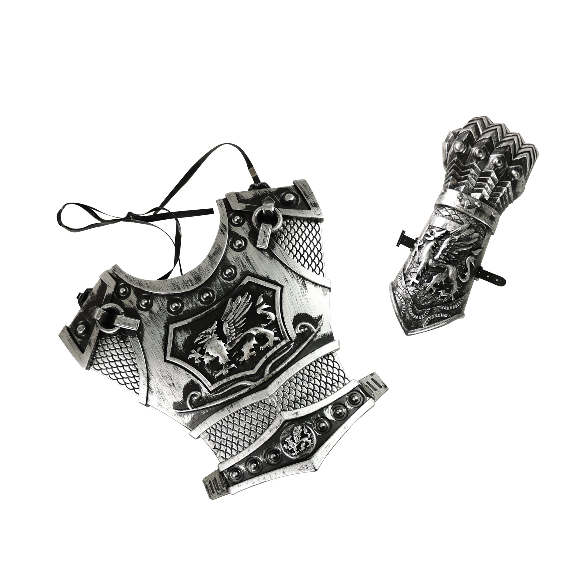 Silver Knight Set with Swords
