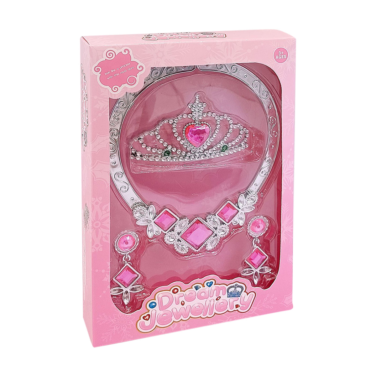 Pink princess accessory set with necklace