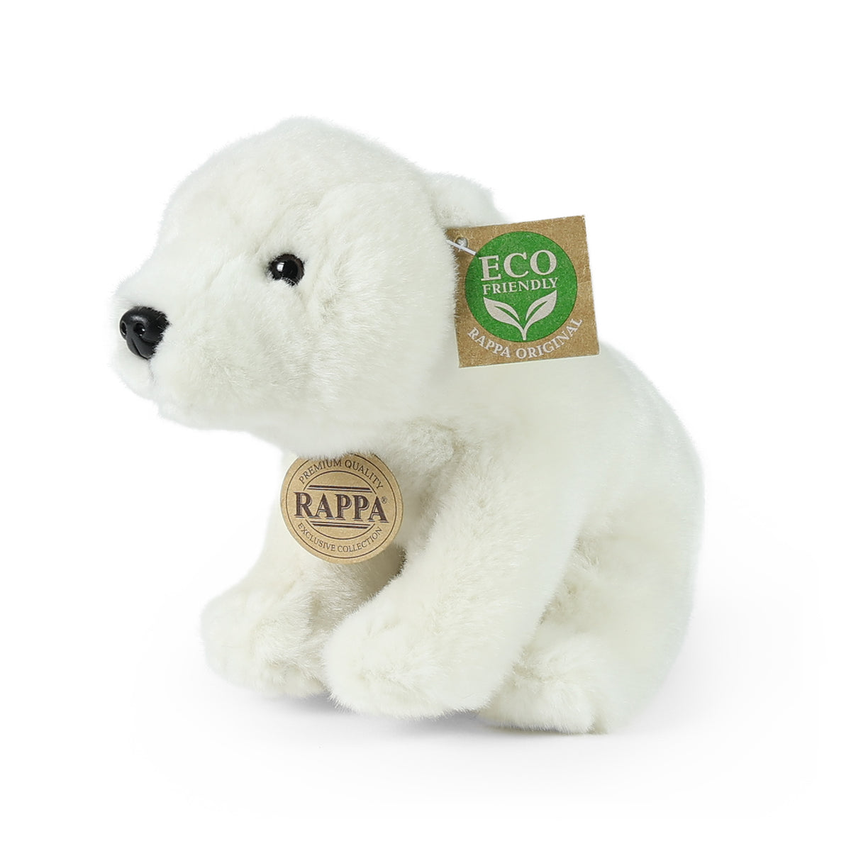 Seated polar bear plush toy 20 cm