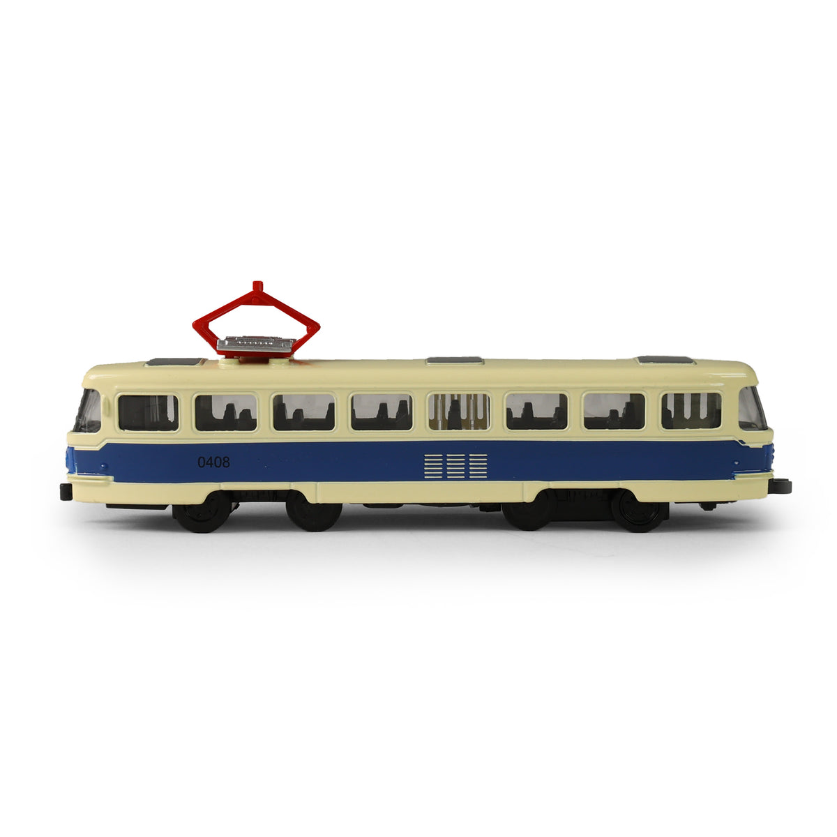 Metal retro tram PRAGUE 16 cm