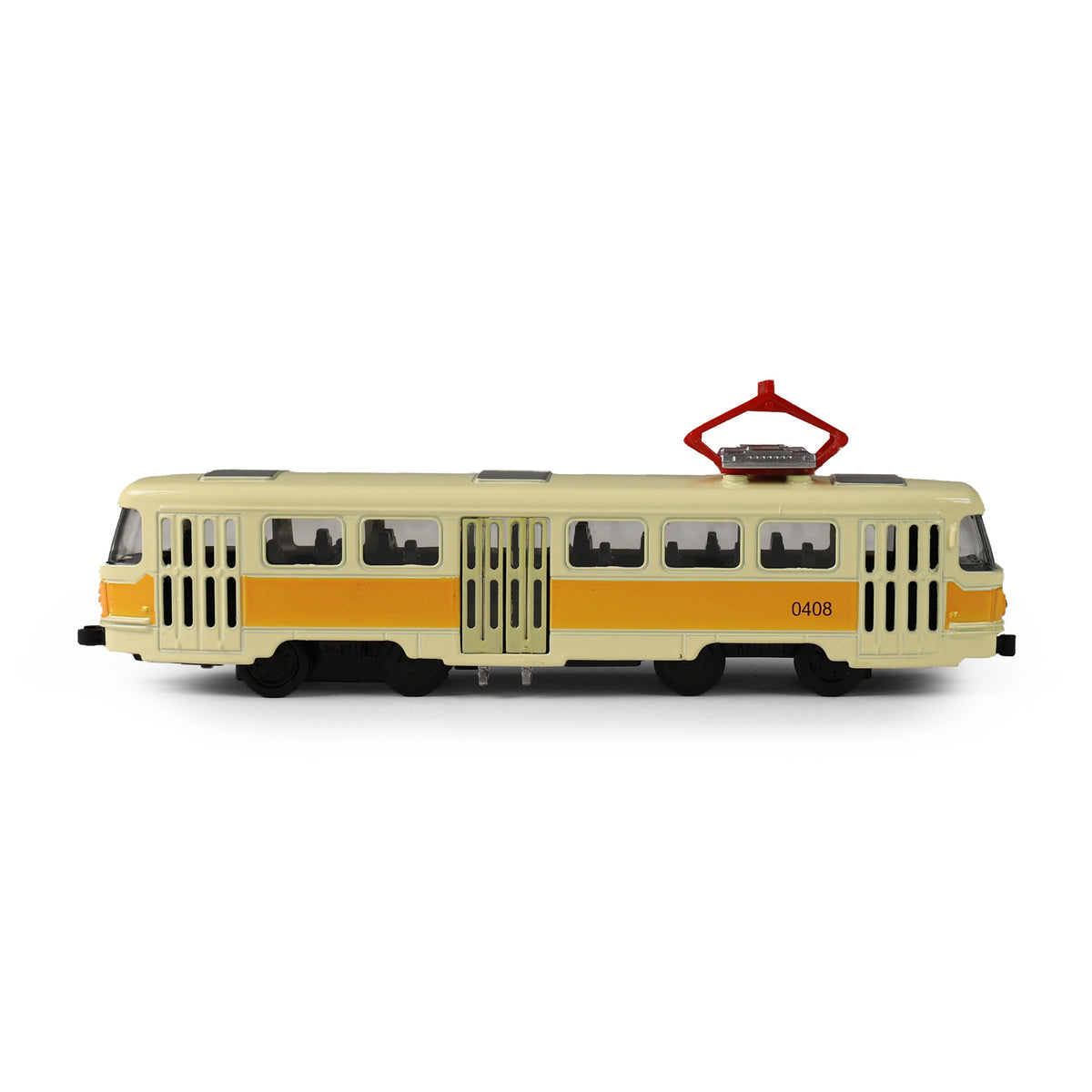 Metal Czech retro tram T3 yellow 16 cm / Tramvaj T3