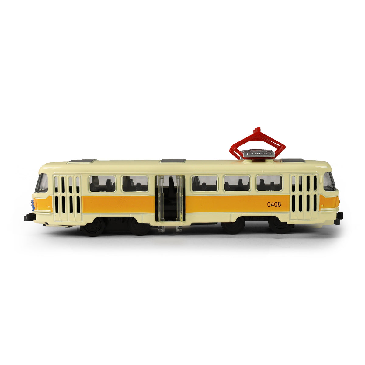 Metal Czech retro tram T3 yellow 16 cm / Tramvaj T3