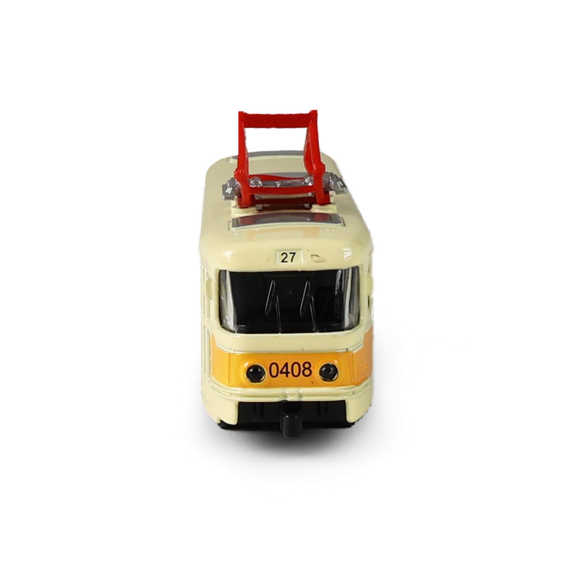 Metal Czech retro tram T3 yellow 16 cm / Tramvaj T3