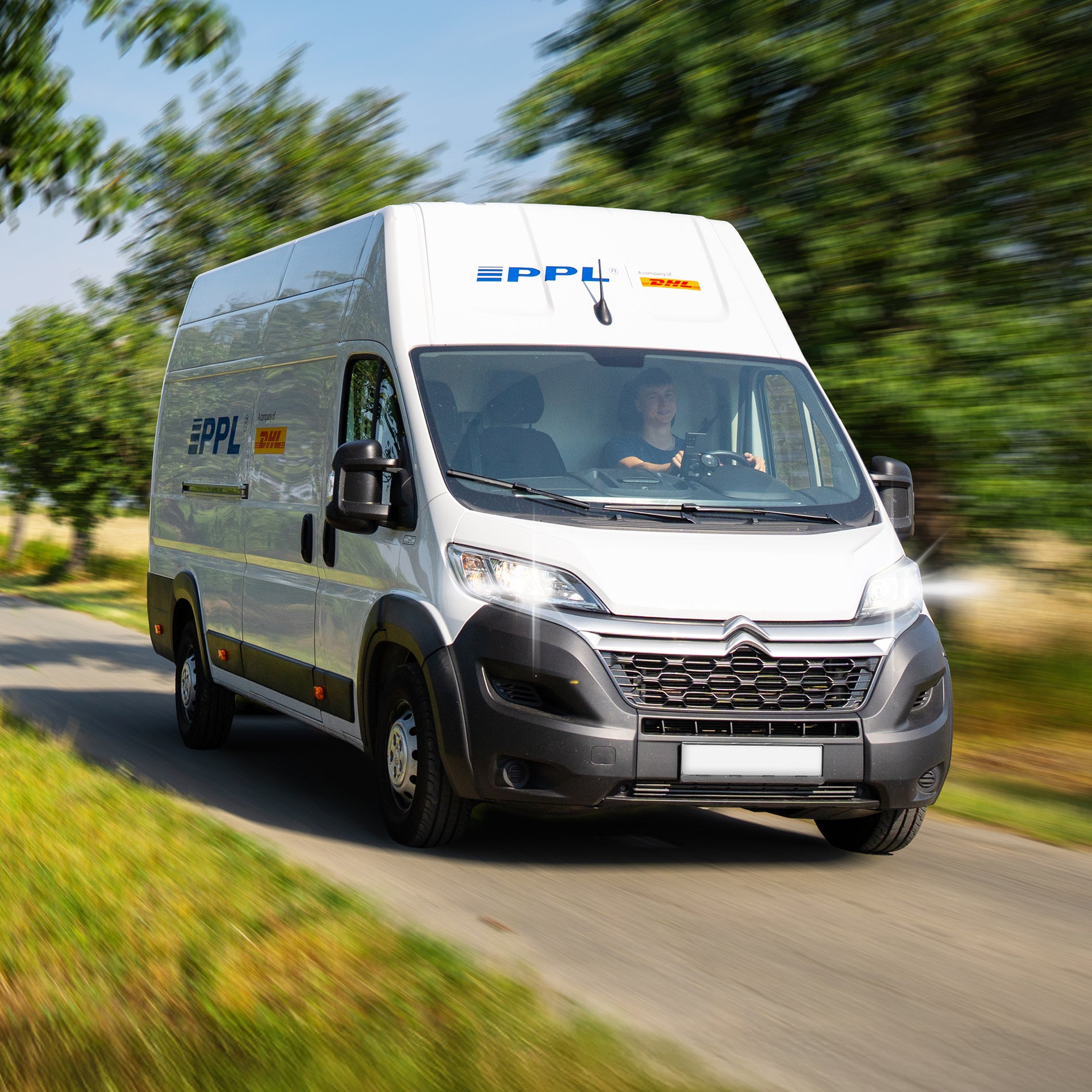 Metal delivery van PPL 12 cm / Auto PPL