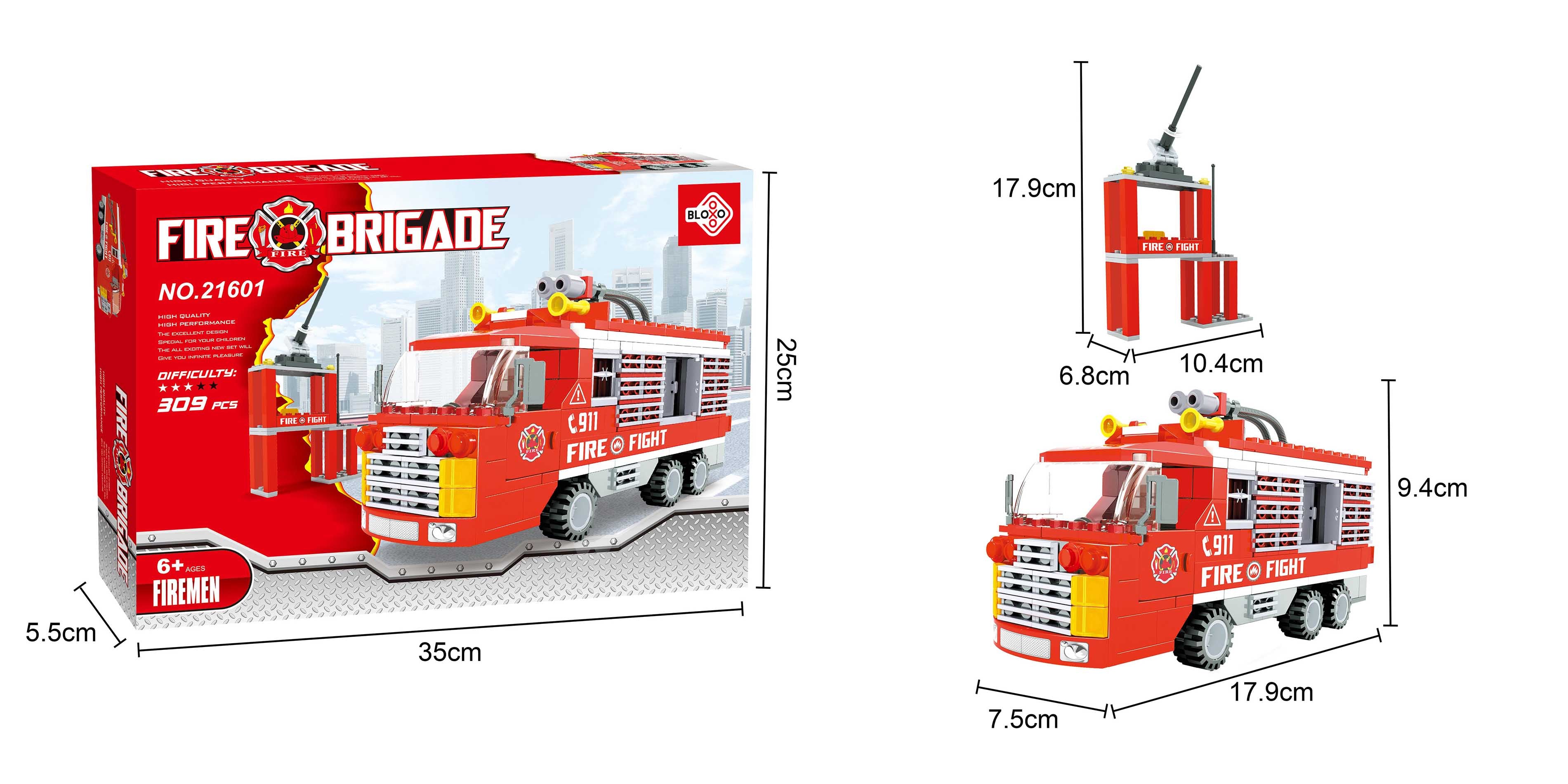 BLOXO building set fire station 278 pcs
