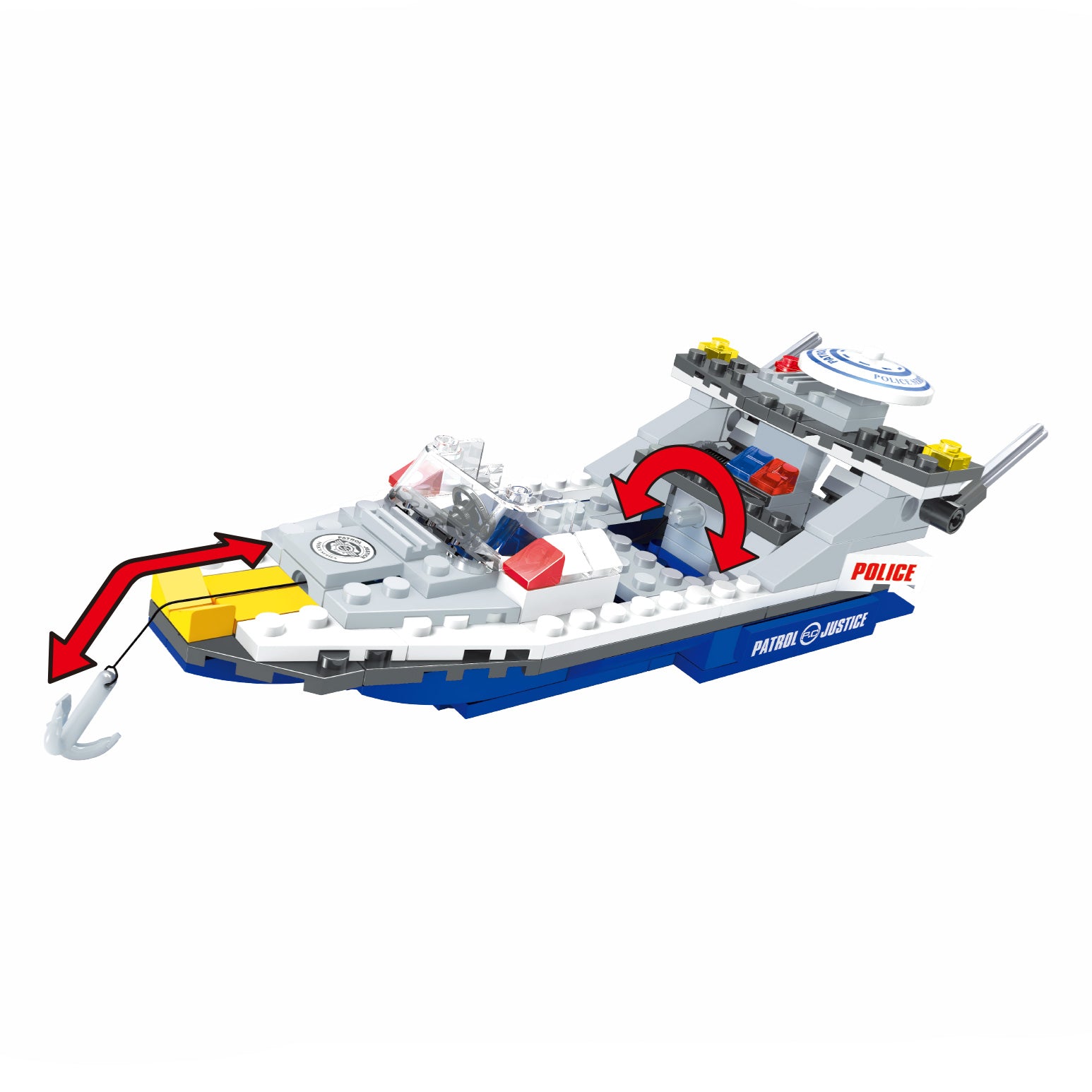 BLOXO building set police boat 195 pcs