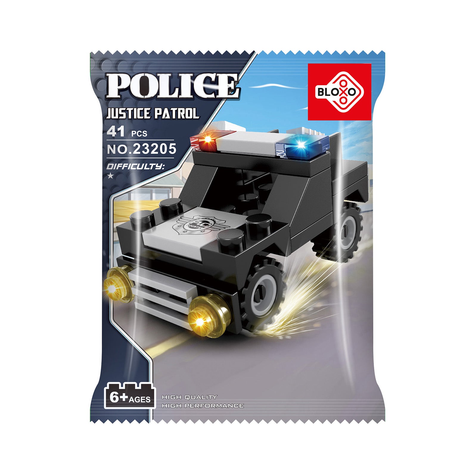 BLOXO building set police car 31 pieces