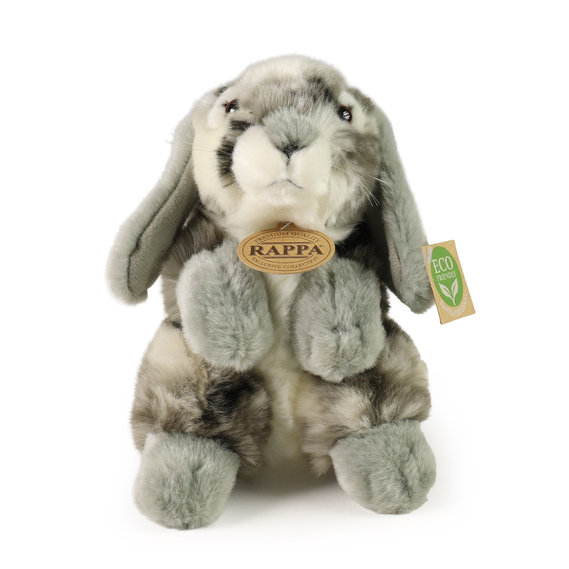 Grey plush rabbit 19 cm