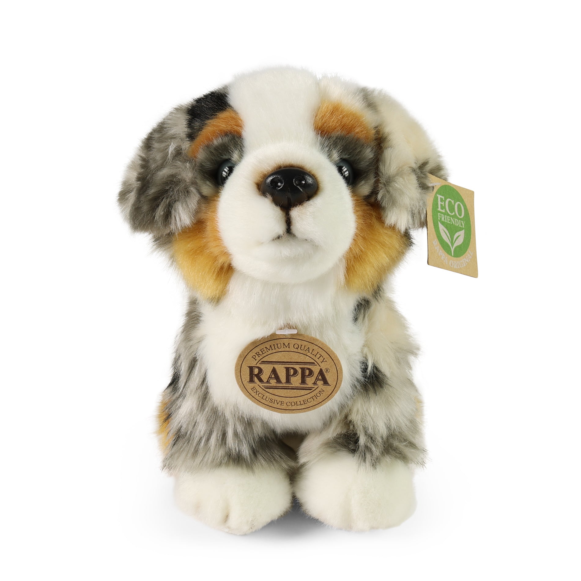 Plush dog Australian shepherd 20 cm eco-friendly