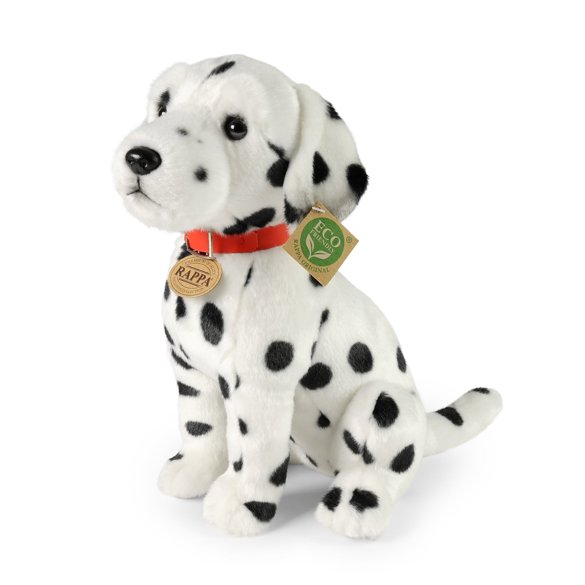 Plush Dalmatian dog with collar 30 cm