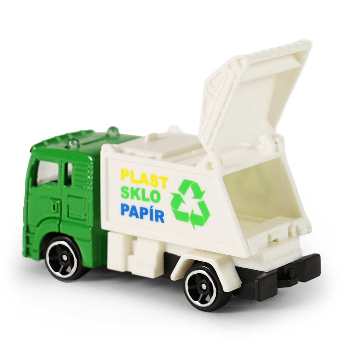 Metal garbage truck 7 cm