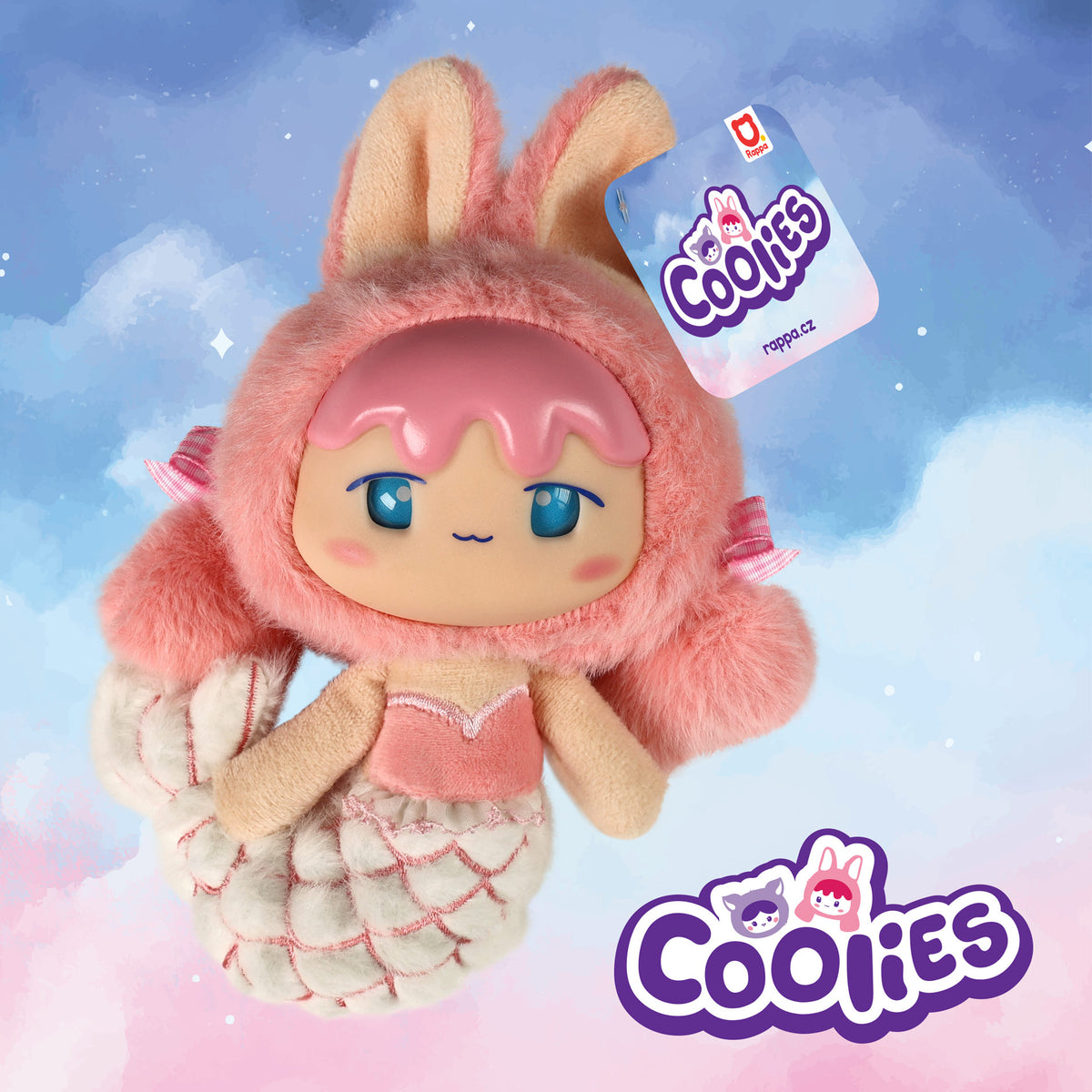 Plush mermaid doll COOLIES 15 cm