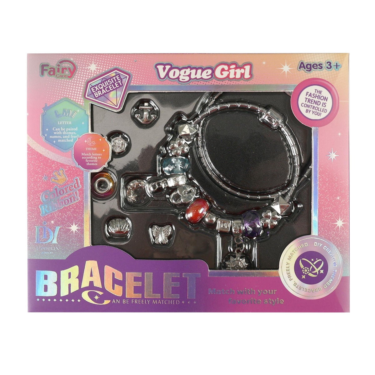 Girls' charm bracelets set of 2