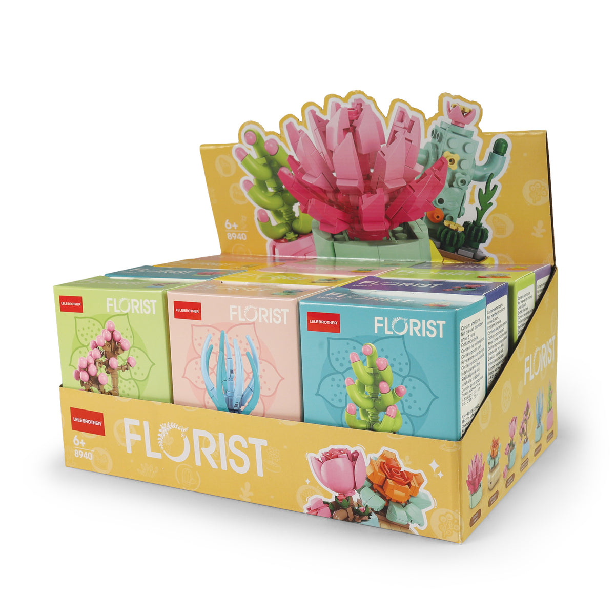 Building set flower in a pot
