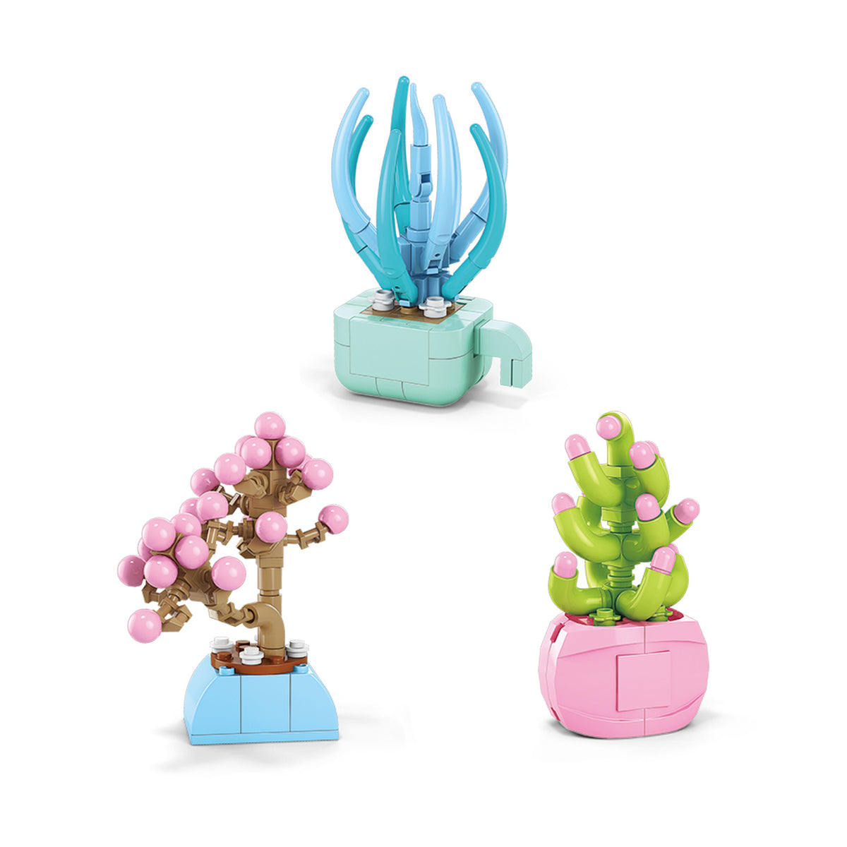 Building set flower in a pot