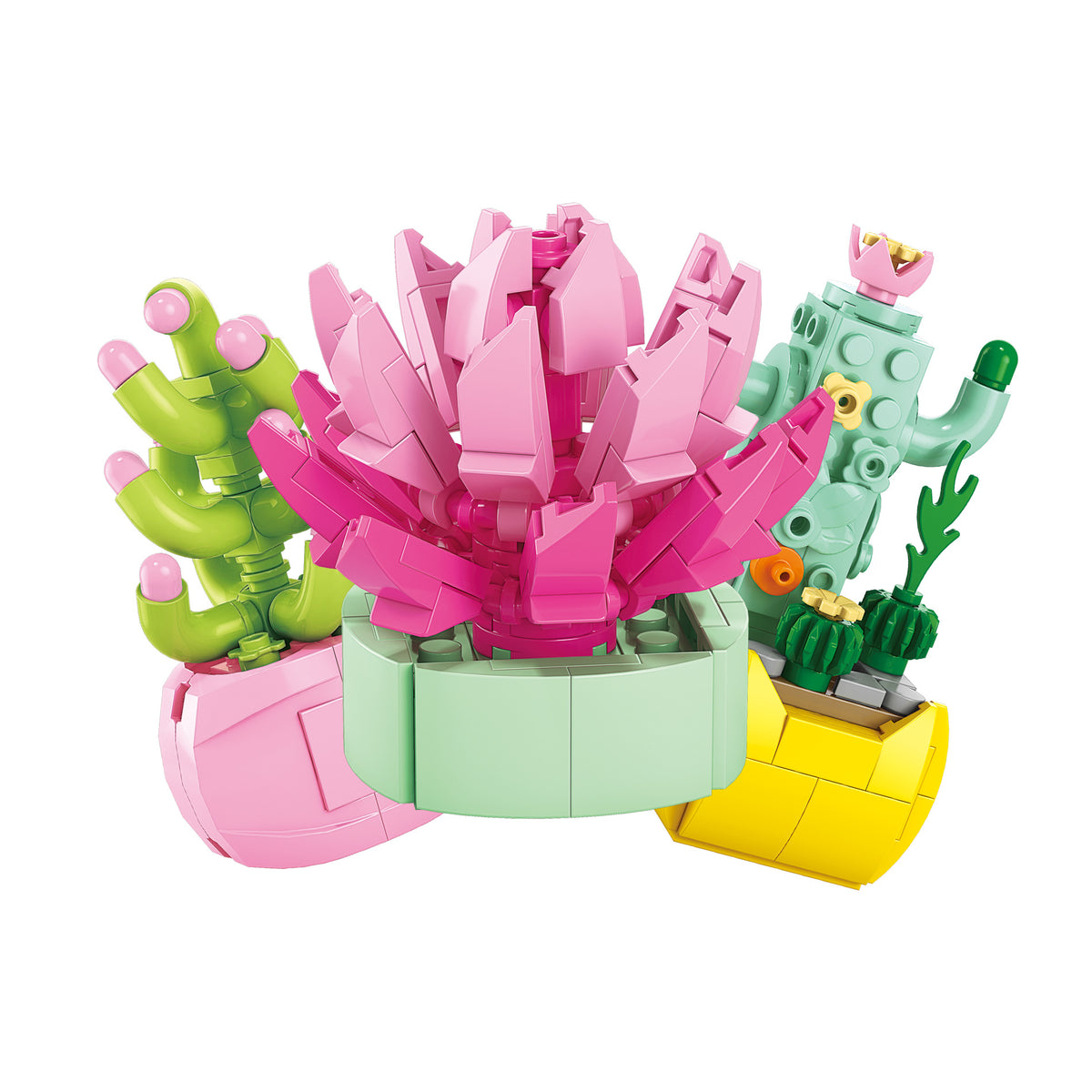 Building set flower in a pot