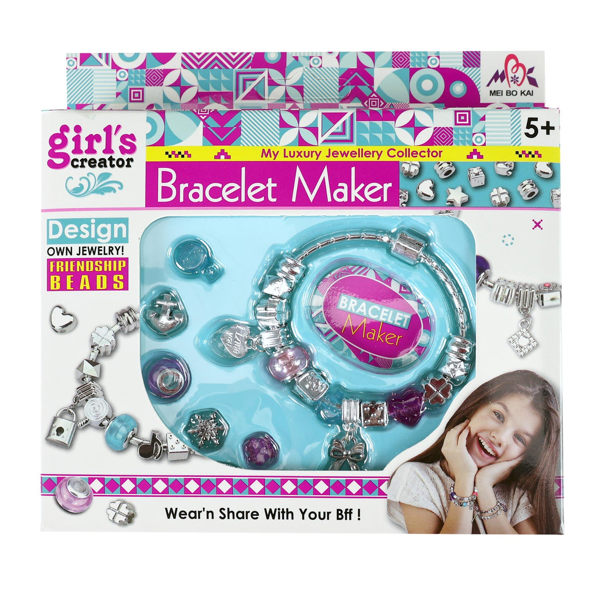Girls' charm bracelet set