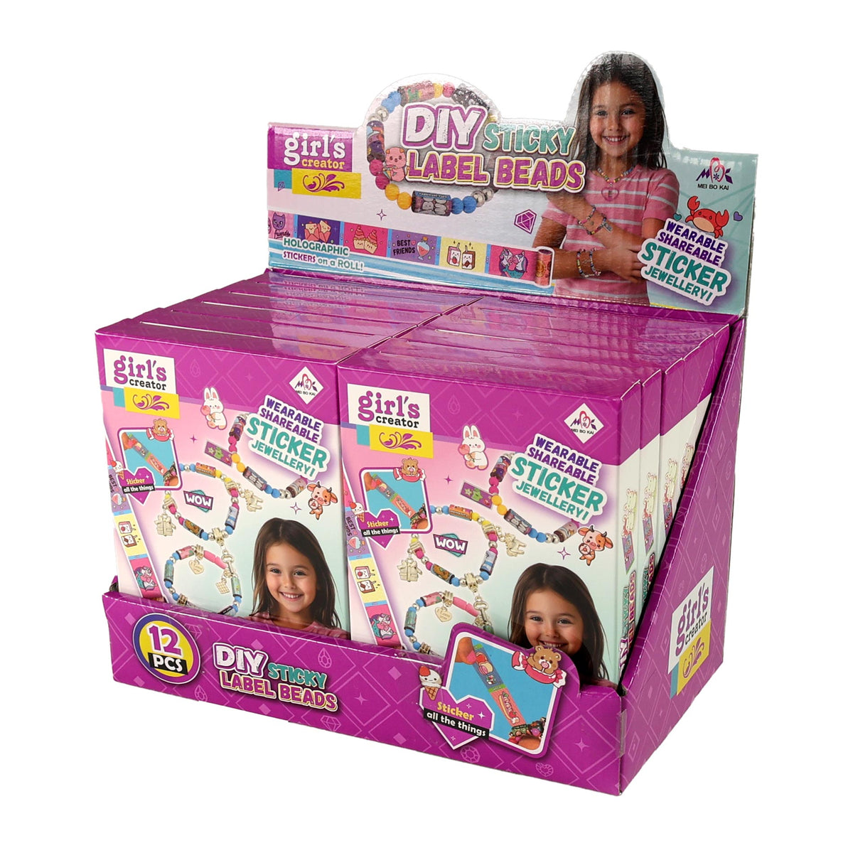 Bracelet making kit with stickers