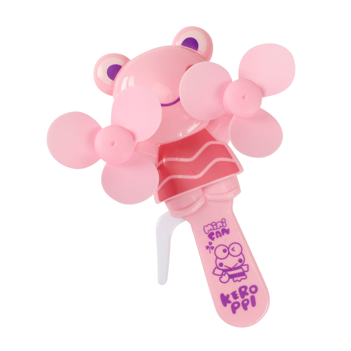 Hand-held plastic fan with frog