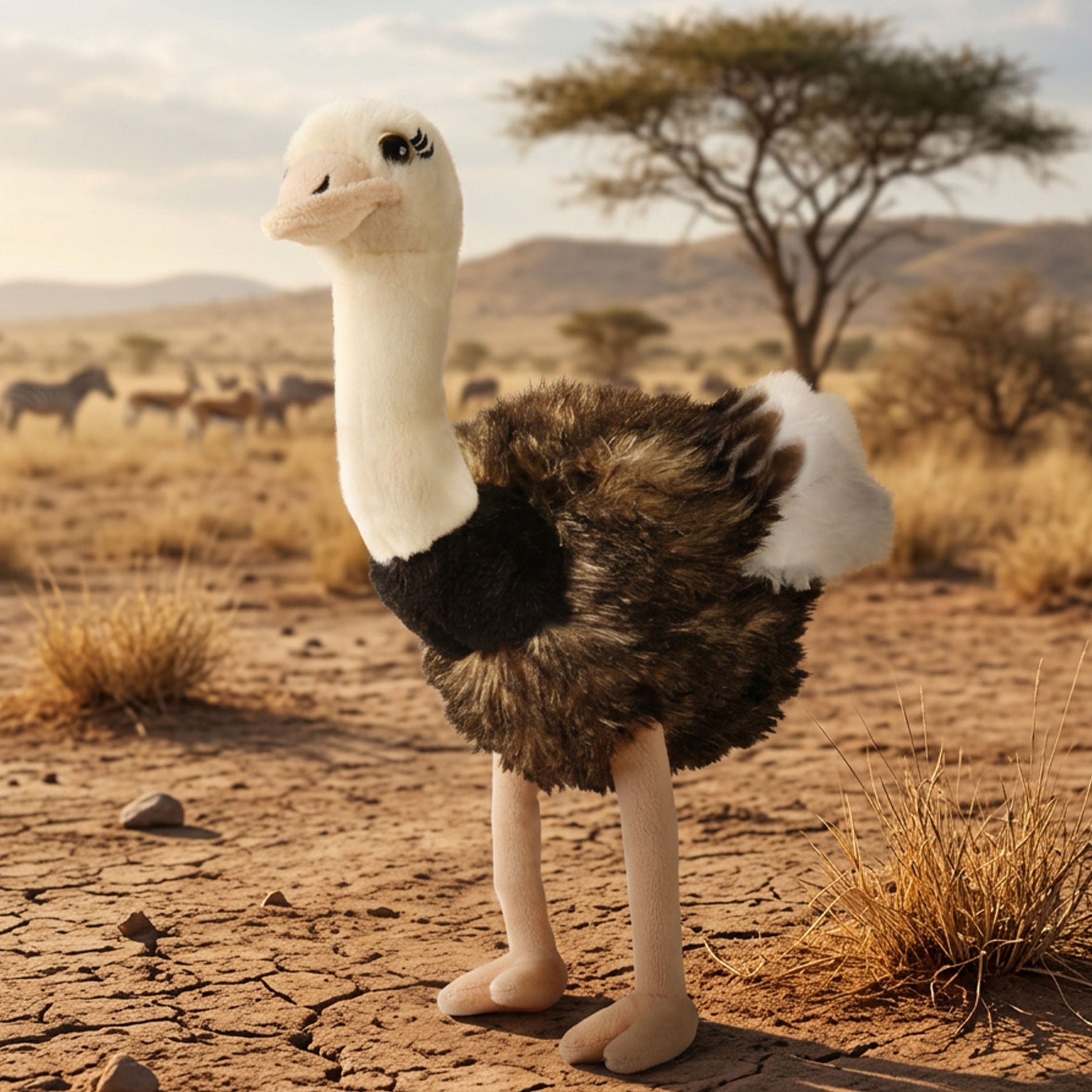 Plush ostrich 33 cm
