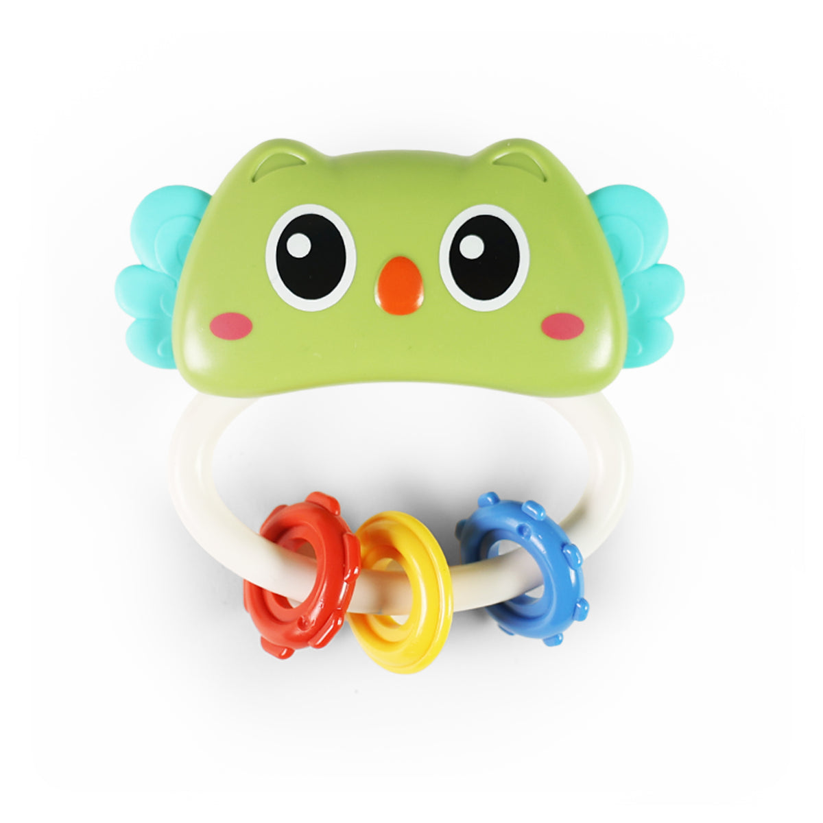 Baby rattle and teether owl