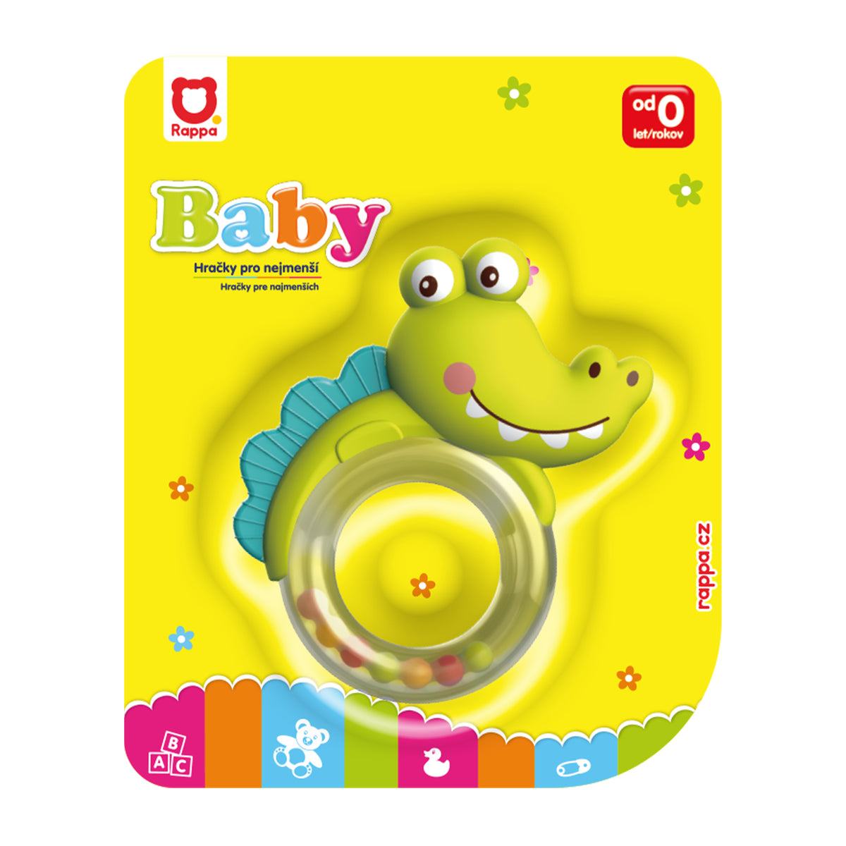 Baby rattle and teether crocodile