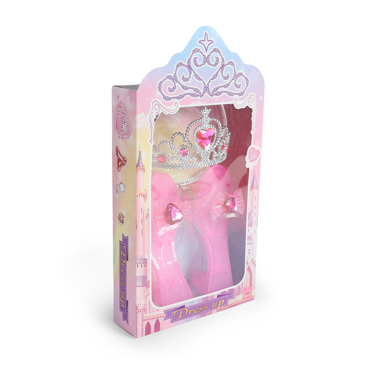 Pink princess set with shoes and crown headband