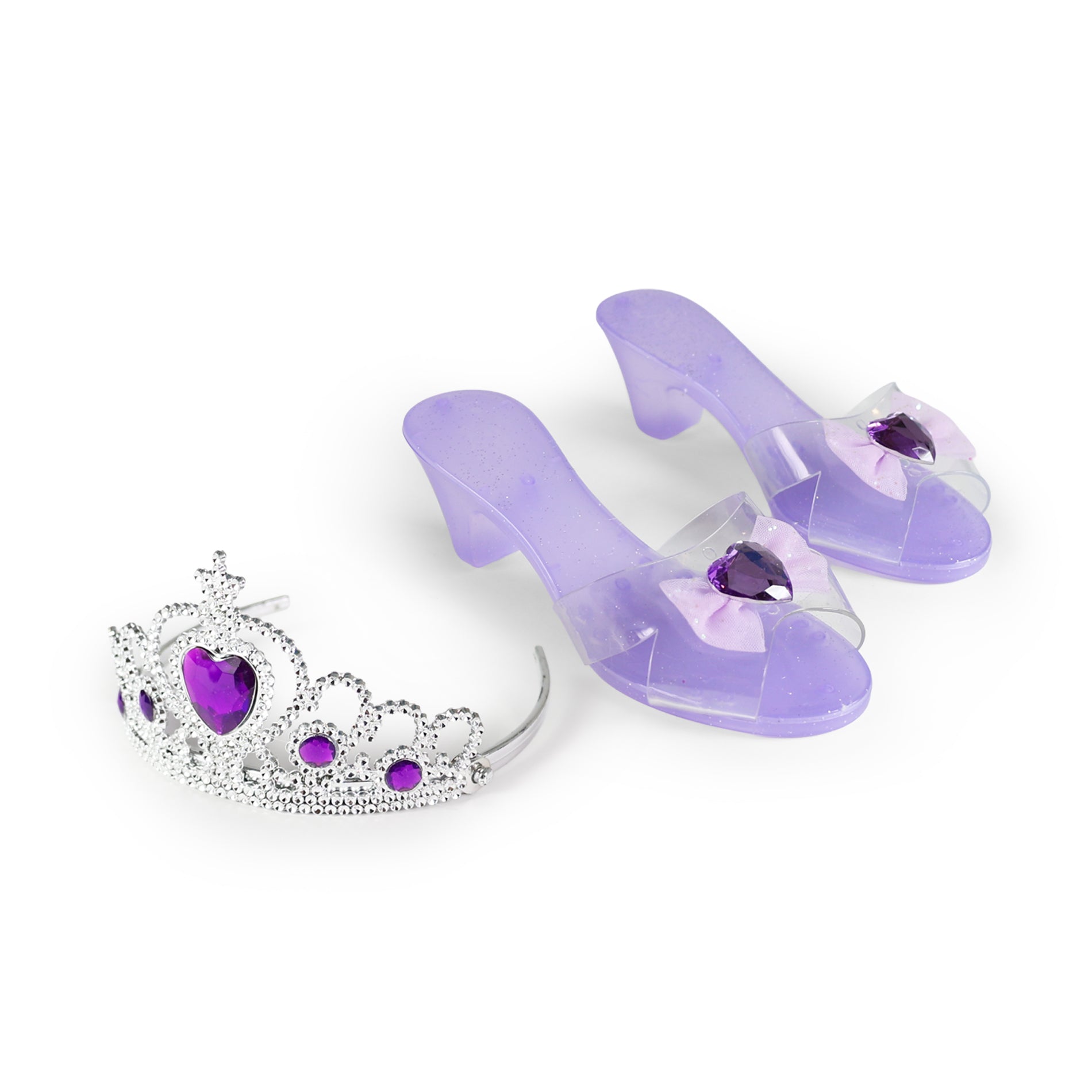 Purple princess set with shoes and crown headband