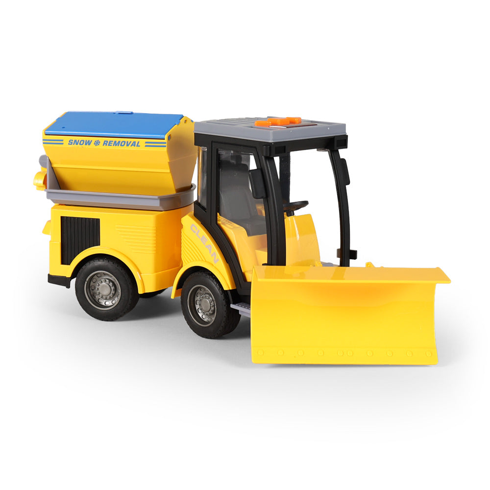 Winter road maintenance vehicle with lights and sounds 27 cm