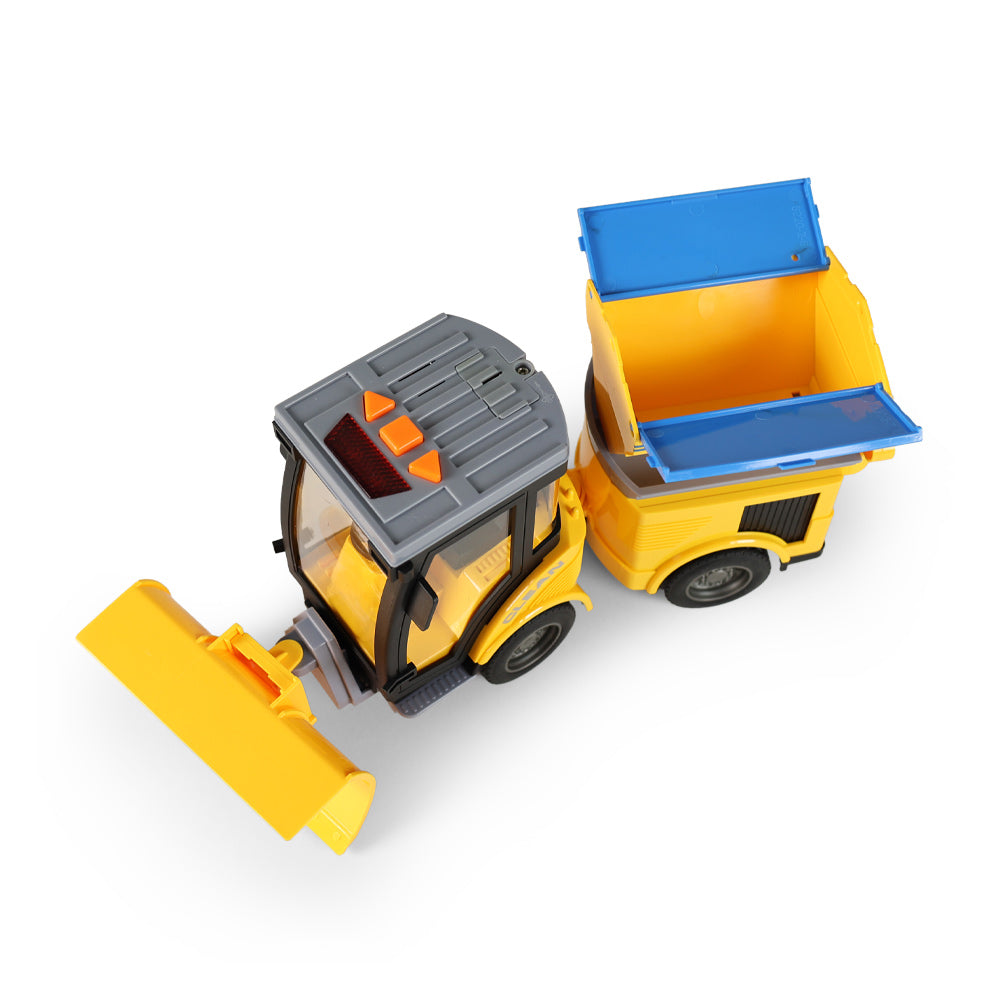 Winter road maintenance vehicle with lights and sounds 27 cm