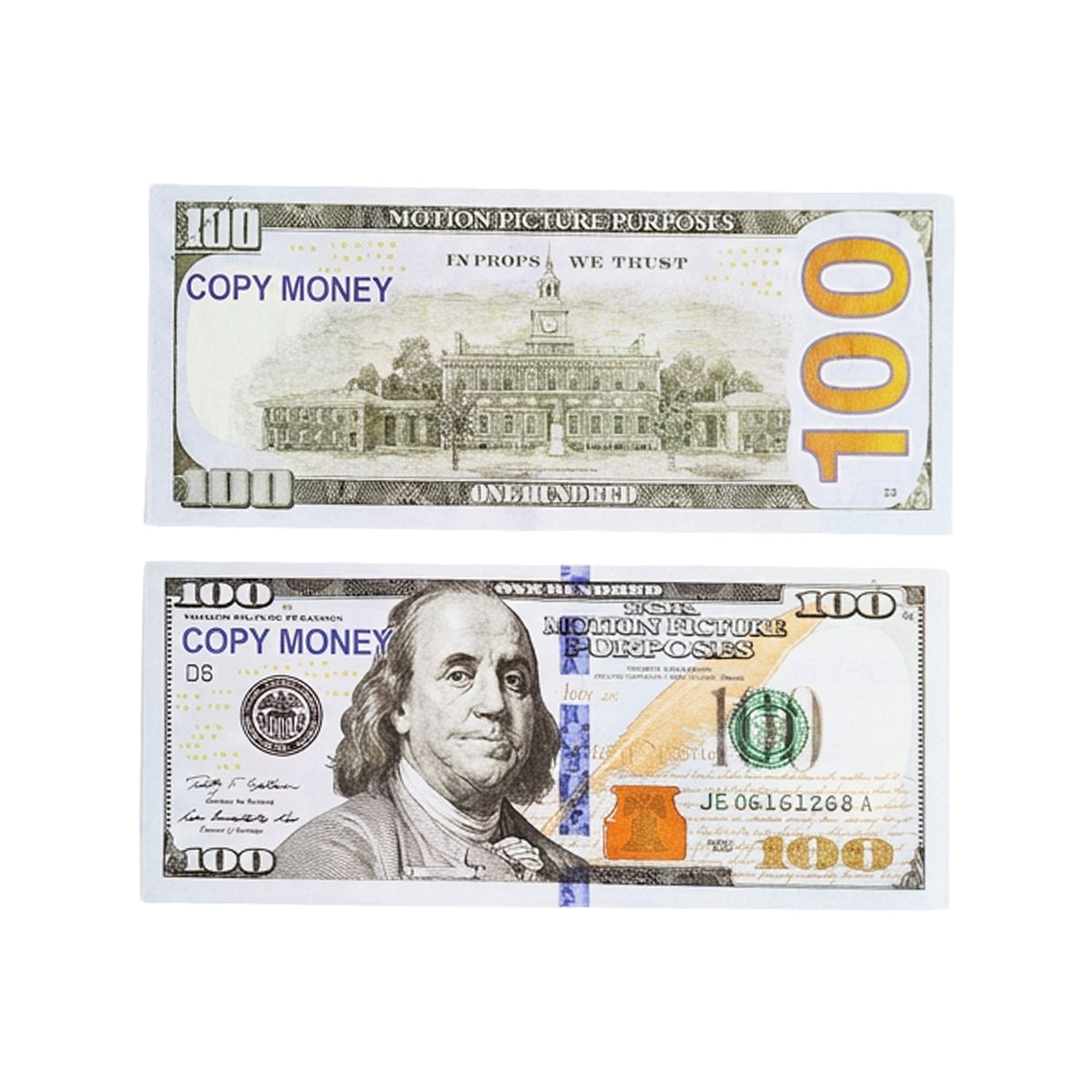 Paper play money banknotes