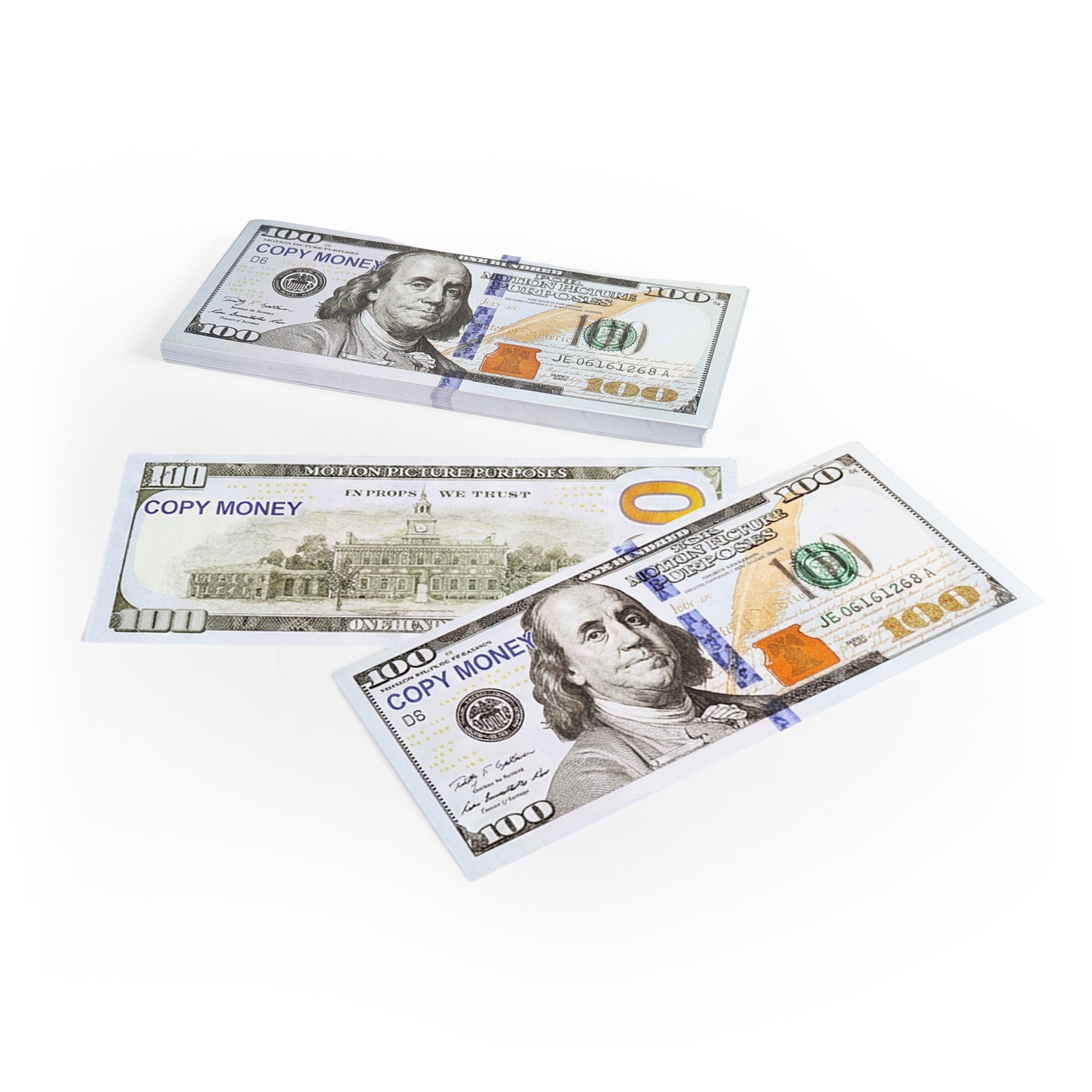 Paper play money banknotes