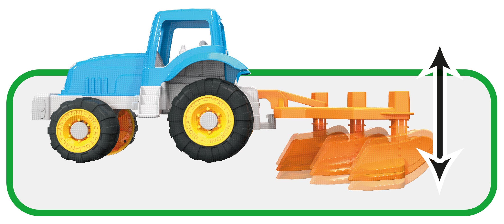 Androni Millennium tractor with working plough 43 cm