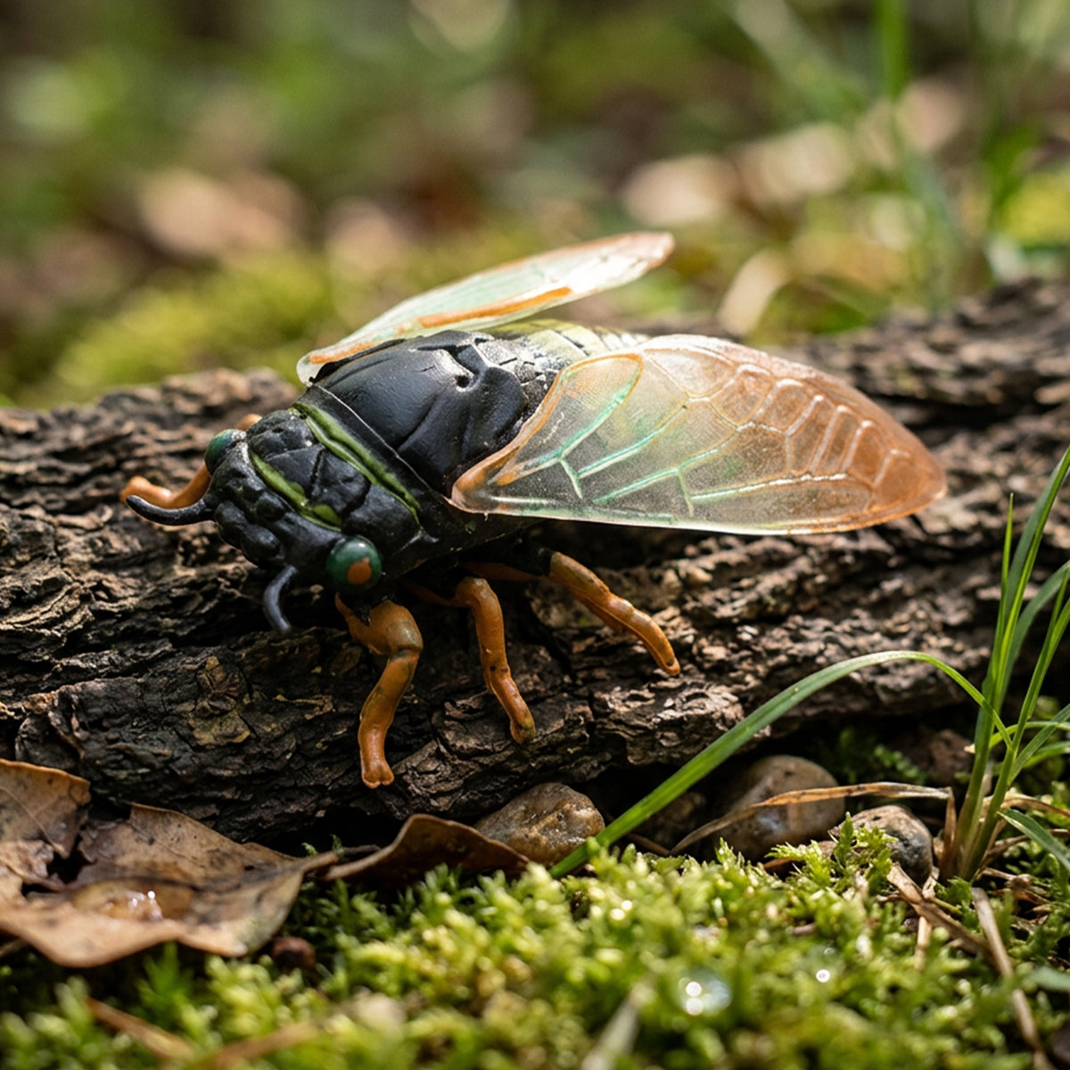 Plastic cicada figure 6 cm