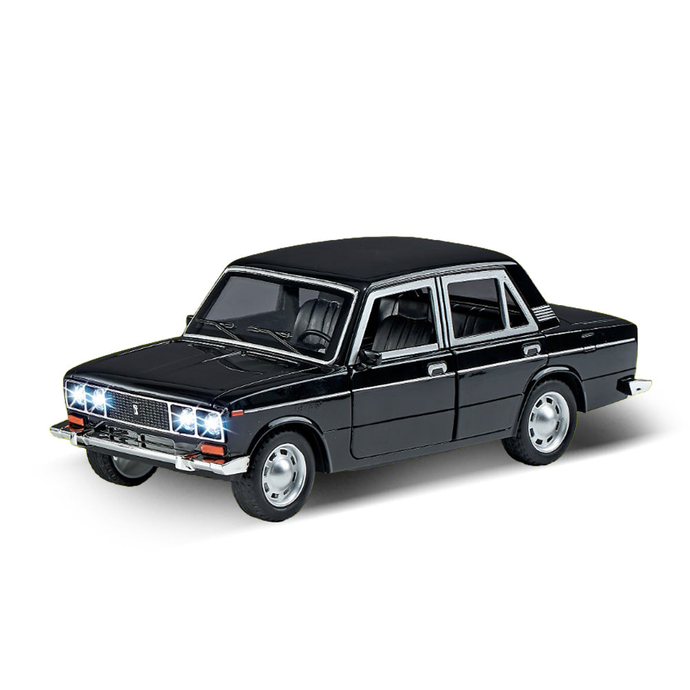Black toy car with sound and lights 18 cm