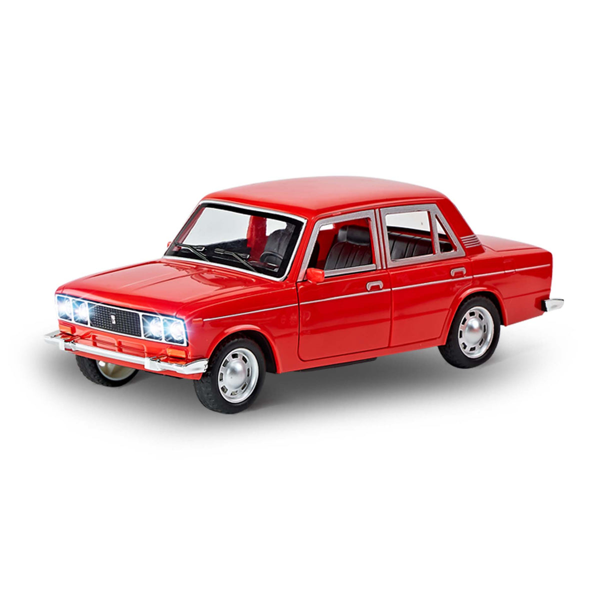 Red toy car with sound and lights