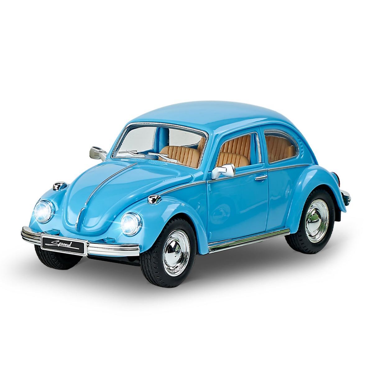 Blue toy car with sound and lights