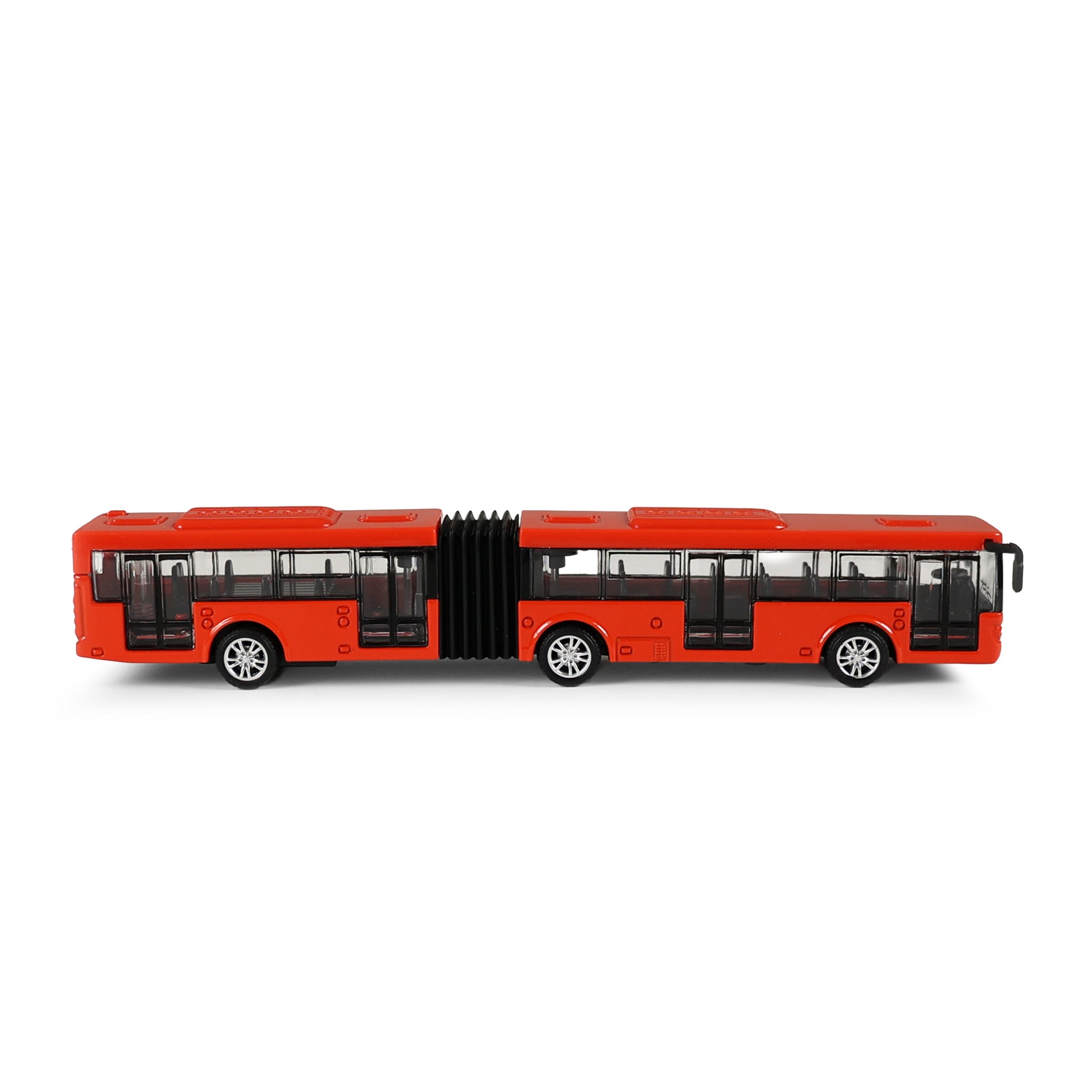 Metal articulated bus red Bratislava / České Budějovice 18 cm