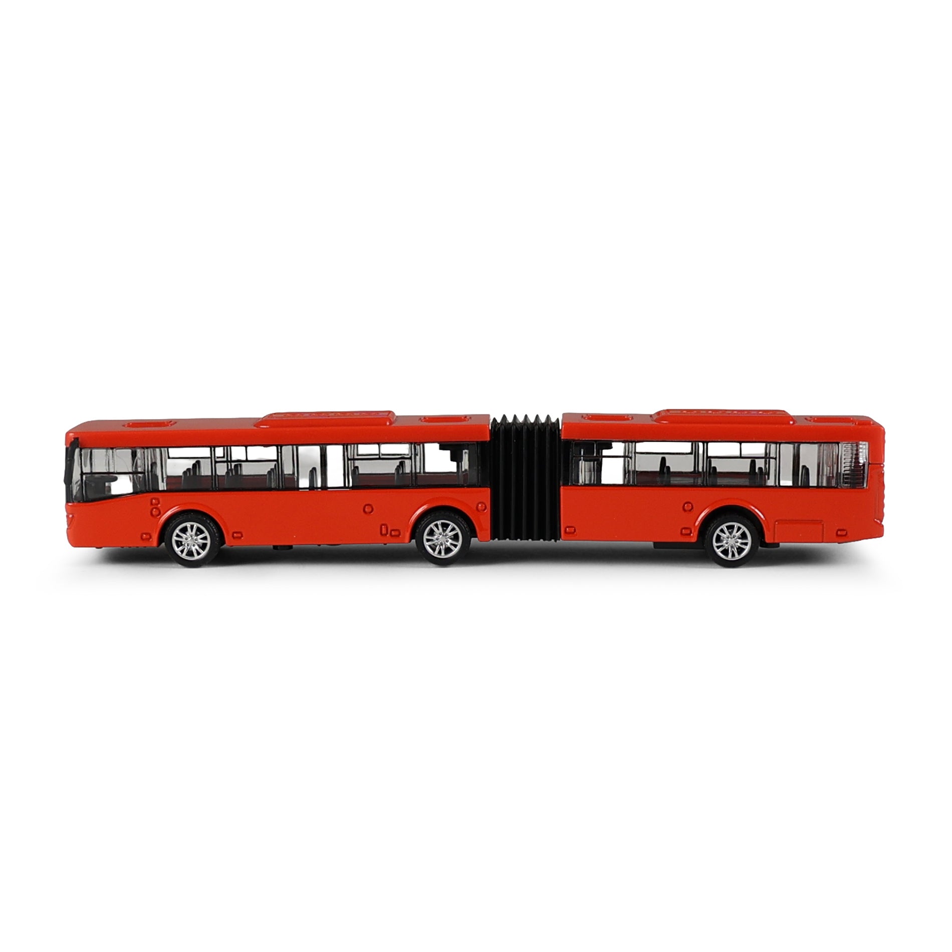 Metal articulated bus red Bratislava / České Budějovice 18 cm